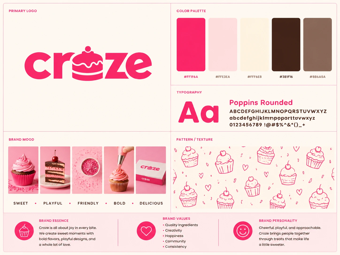 Craze Bakery Brand Kit