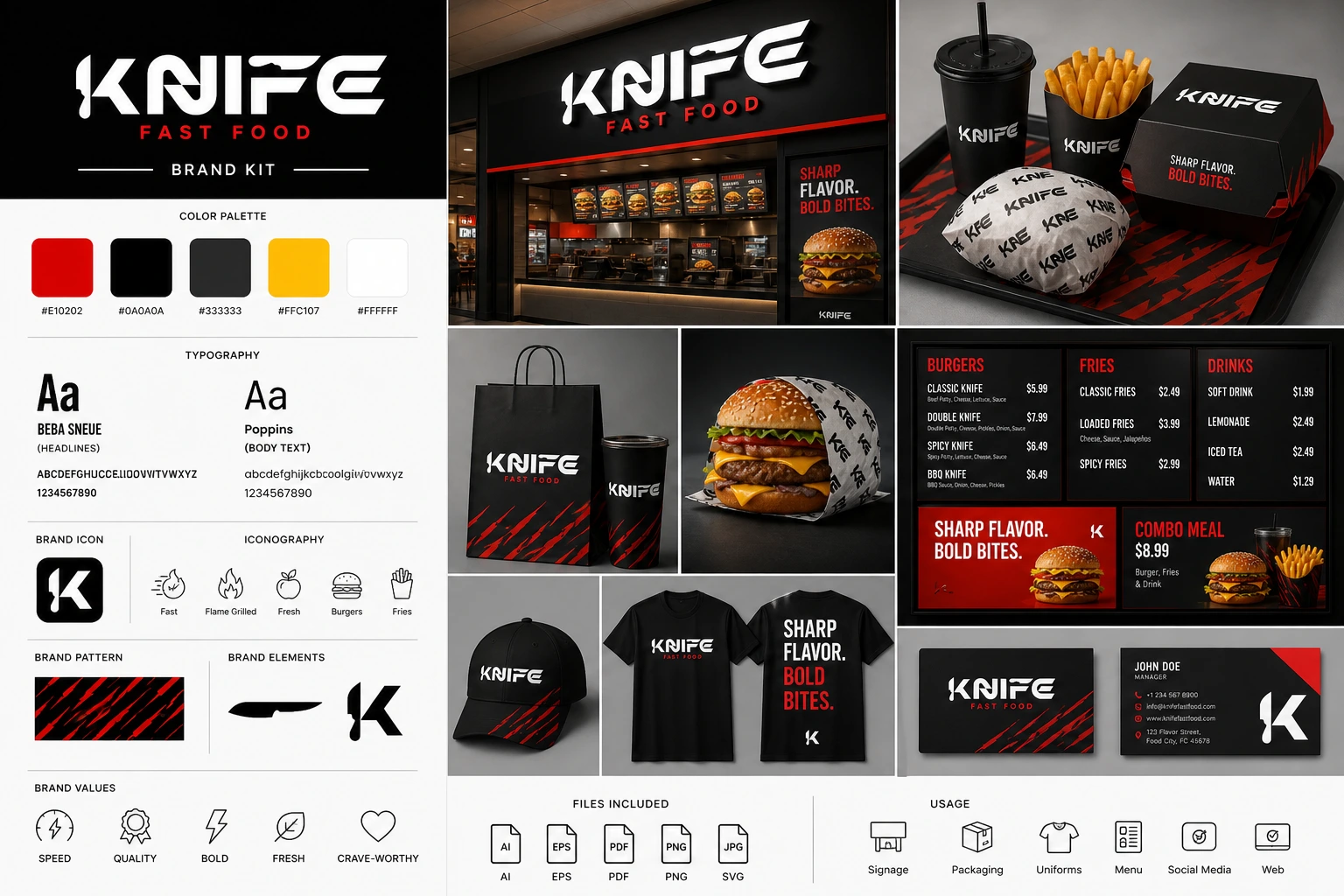 Crispy Bite Fast Food Packaging Suite