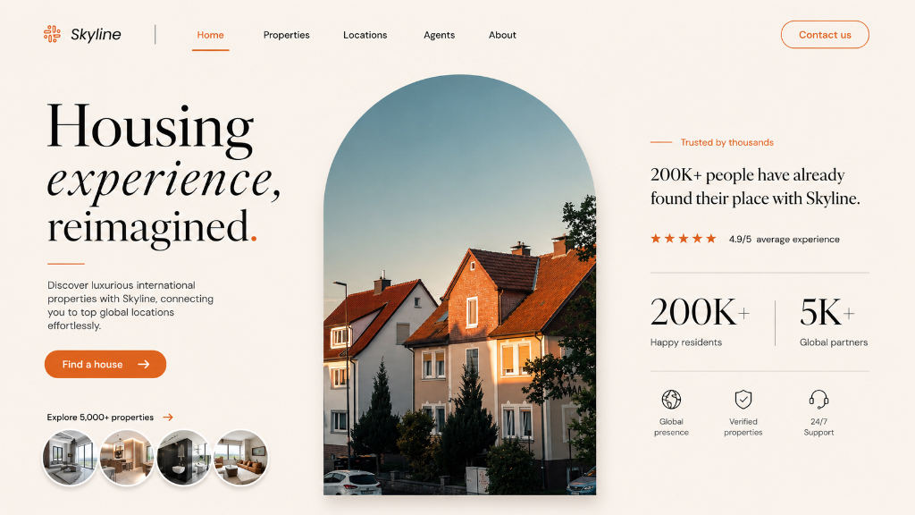 UI/UX Design Projects - Skyline Housing Platform