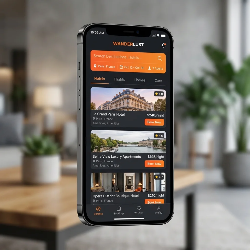 Travel Booking UI Concept
