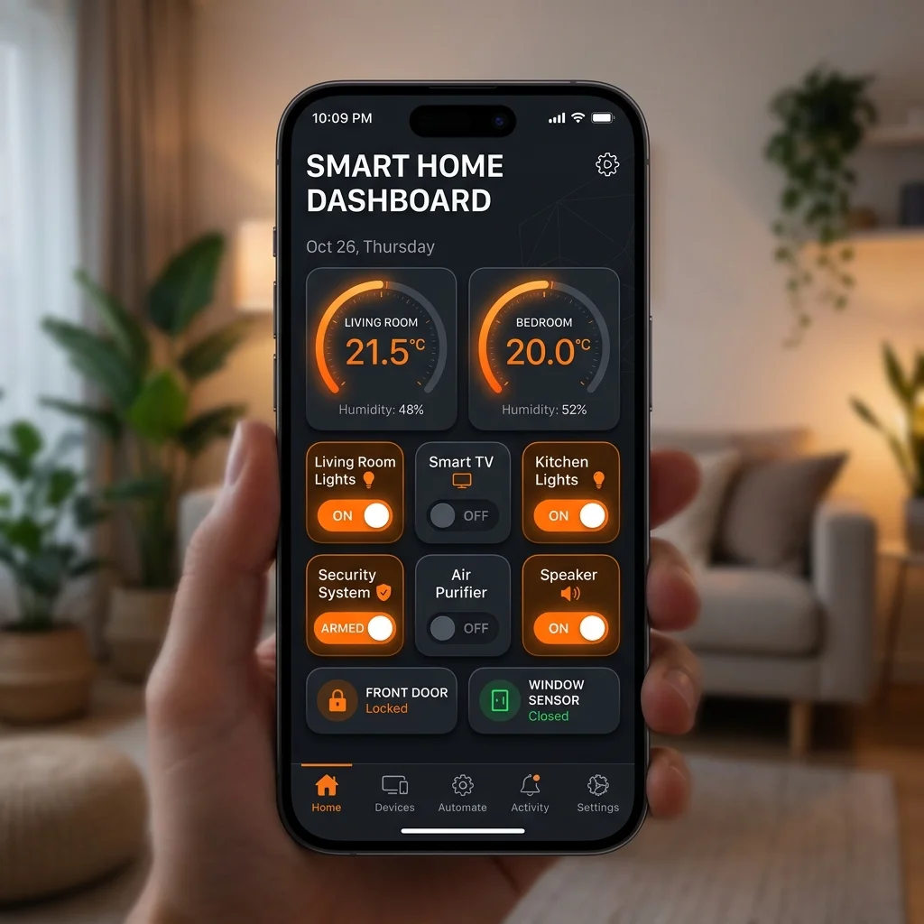 Smart Home IoT Mobile App UI