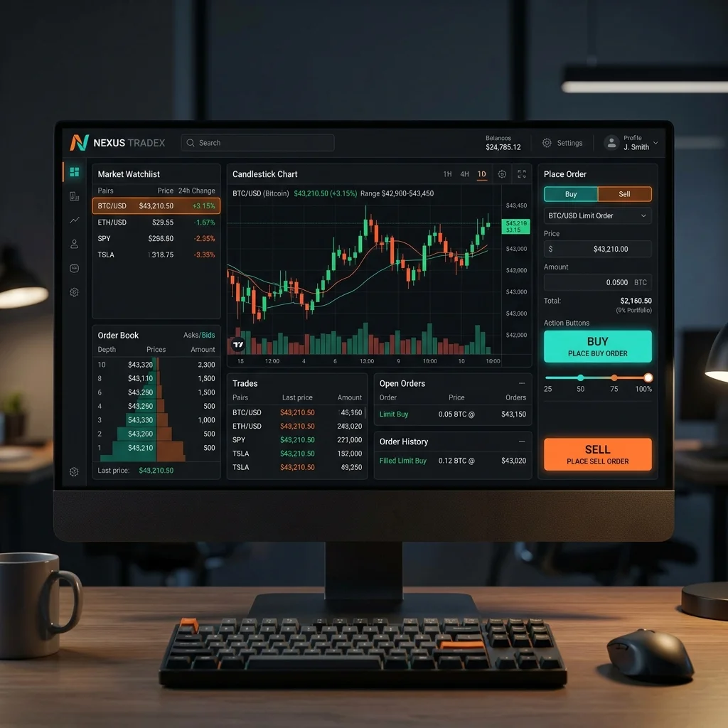 Crypto Trading Dashboard UI